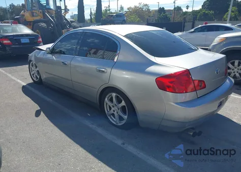 2003 Infiniti G35 Base W/6 Speed Manual z USA, uszkodzony, nr VIN JNKCV51E23M008022